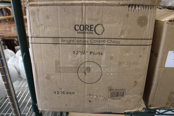 12 BRAND NEW IN BOX! Core White Ceramic Plates. 12.25x12.25x1.5. 12 Times Your Bid! - Image 4 of 4