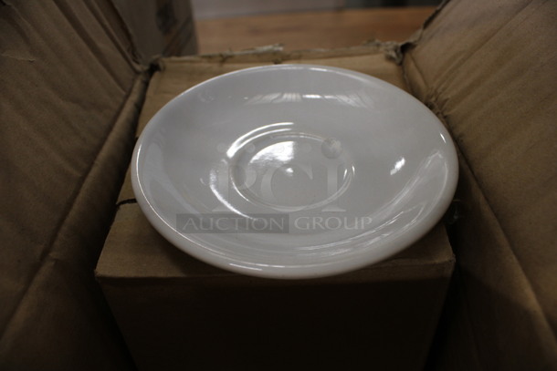 30 BRAND NEW IN BOX! Core White Ceramic Saucers. 5x5x1. 30 Times Your Bid!