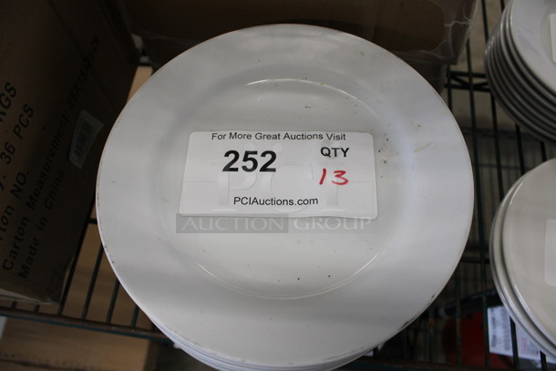 13 White Ceramic Plates. 7.5x7.5x1. 13 Times Your Bid! - Image 2 of 3