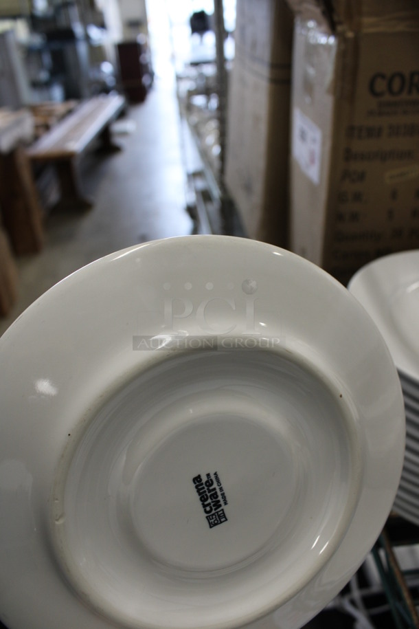 3 White Ceramic Saucers. 6.5x6.5x0.5. 3 Times Your Bid! - Image 2 of 3