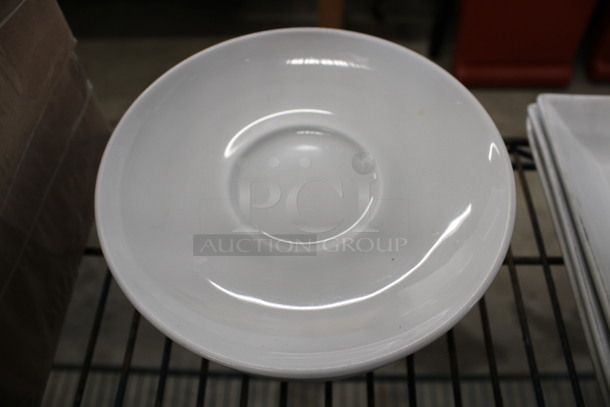 9 White Ceramic Saucers. 6.5x6.5x1. 9 Times Your Bid! - Image 1 of 3