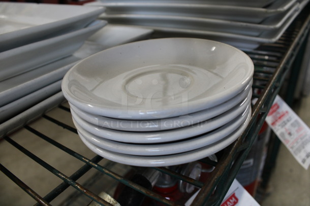6 White Ceramic Saucers. 5x5x1. 6 Times Your Bid! - Image 2 of 3