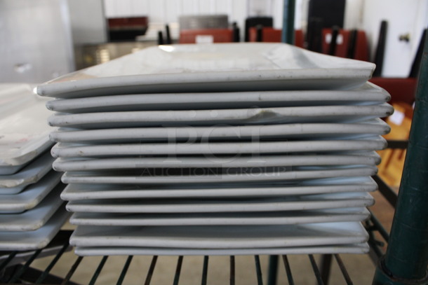 12 White Ceramic Rectangular Plates. 8x15x1. 12 Times Your Bid! - Image 4 of 4