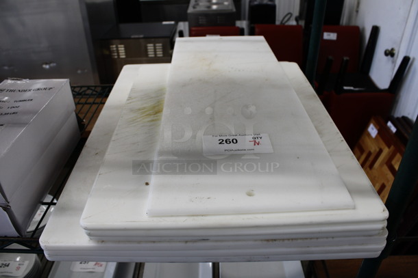 7 Various White Cutting Boards. Includes 18x24x0.5. 7 Times Your Bid!