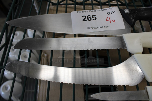 4 Various Stainless Steel Knives. Includes 15". 4 Times Your Bid! - Image 2 of 2