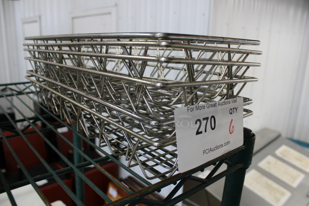 6 Metal Wire Baskets. 6x14x2. 6 Times Your Bid! - Image 2 of 2