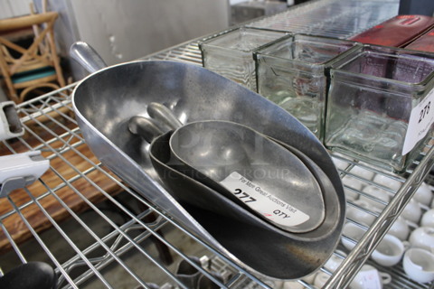 3 Various Metal Ice Scoops. Includes 6.5x15.5x4. 3 Times Your Bid!