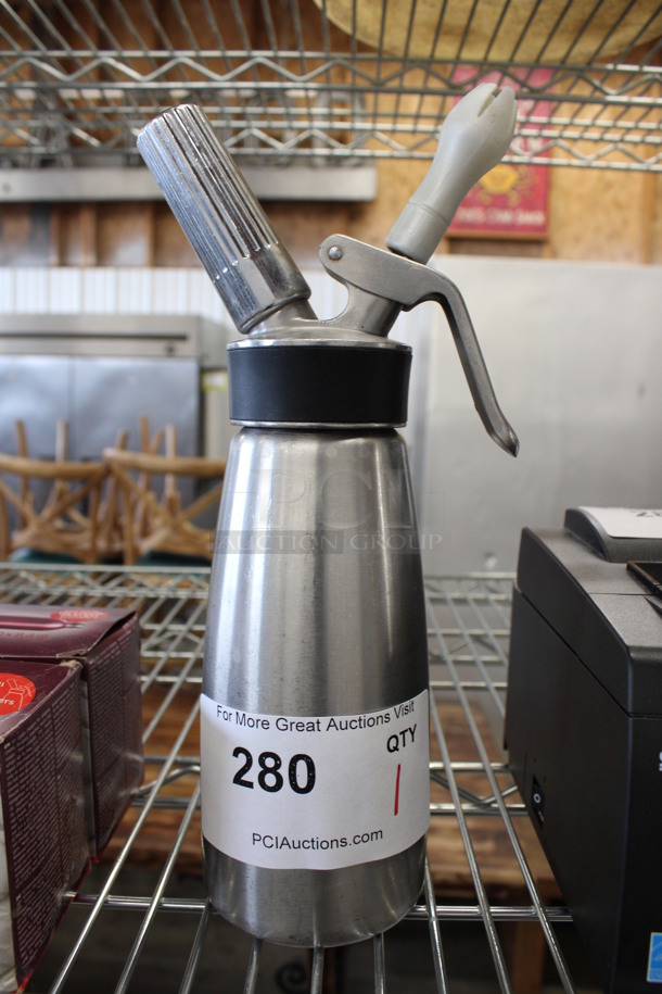 Stainless Steel Commercial Whipped Cream Whipper. 5x3x11