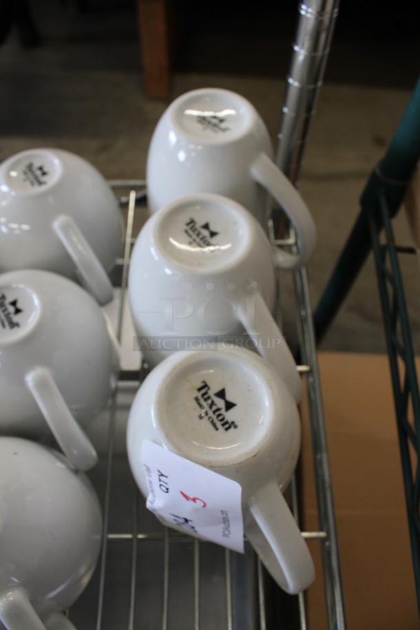 3 White Ceramic Mugs. 5.5x4x5. 3 Times Your Bid! - Image 2 of 2