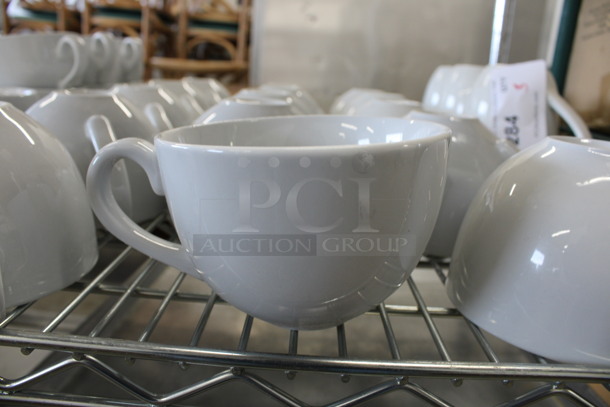 15 White Ceramic Mugs. 6x5x3.5. 15 Times Your Bid!