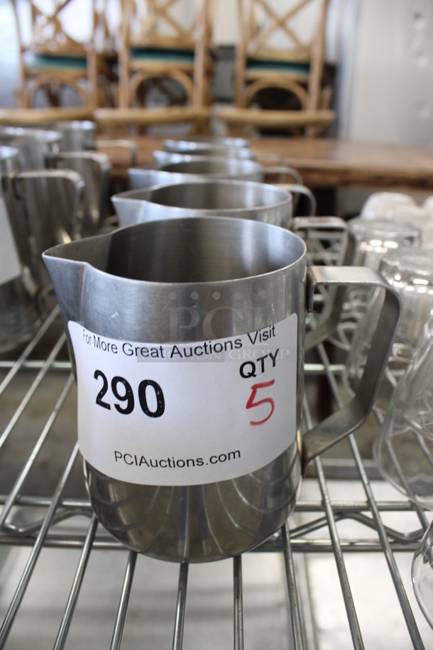 5 Metal Pitchers. 5x3.5x4.5. 5 Times Your Bid! - Image 1 of 3