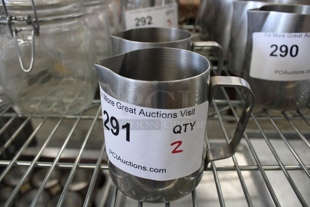 2 Metal Pitchers. 4x3x3.5. 2 Times Your Bid! - Image 1 of 3