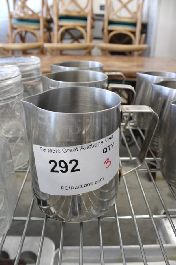 3 Metal Pitchers. 5.5x4x5. 3 Times Your Bid! - Image 1 of 3