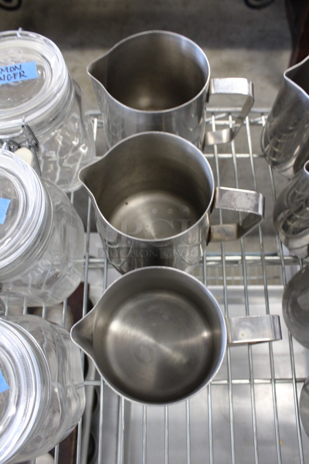 3 Metal Pitchers. 5.5x4x5. 3 Times Your Bid! - Image 2 of 3
