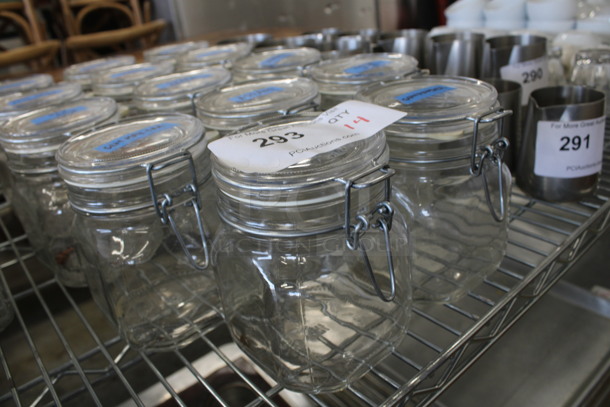 14 Glass Jars w/ Hinge Lid. 4x4.5x5.5. 14 Times Your Bid! - Image 3 of 3
