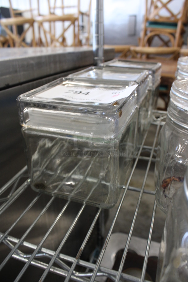 3 Glass Jars w/ Lid. 4.5x4.5x5. 3 Times Your Bid! - Image 3 of 3