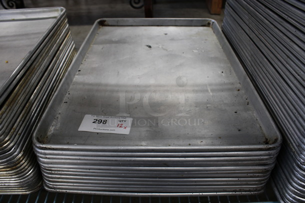 12 Metal Full Size Baking Pans. 18x26x1. 12 Times Your Bid!