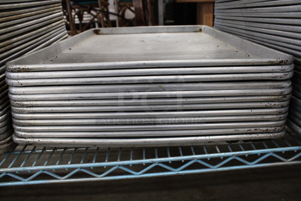 12 Metal Full Size Baking Pans. 18x26x1. 12 Times Your Bid! - Image 3 of 3