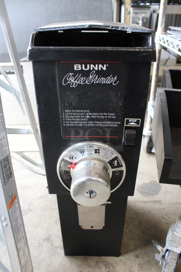 Bunn Model G3 HD BLACK Metal Commercial Countertop Espresso Bean Grinder. 120 Volts, 1 Phase. 7.5x16x25.5. Tested and Working! - Image 1 of 6