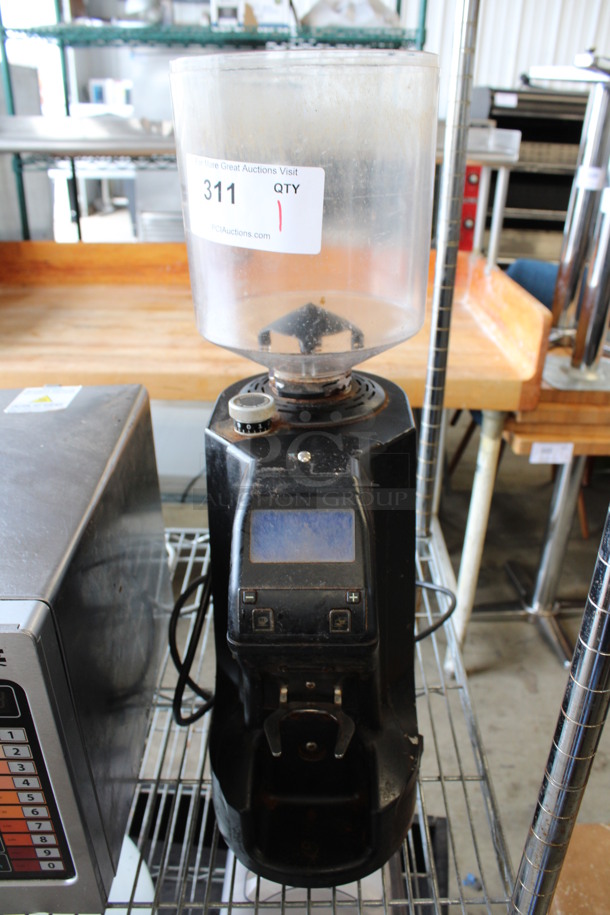 2016 Nuova Simonelli Model MDX OD Metal Commercial Countertop Espresso Bean Grinder w/ Hopper. Missing Lid. 110-120 Volts, 1 Phase. 7x11x23. Tested and Working!