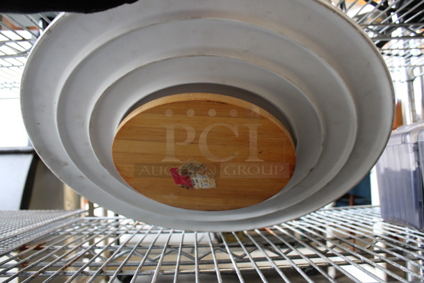 White Round Rotating Cake Stand. 16x16x1.5 - Image 2 of 2