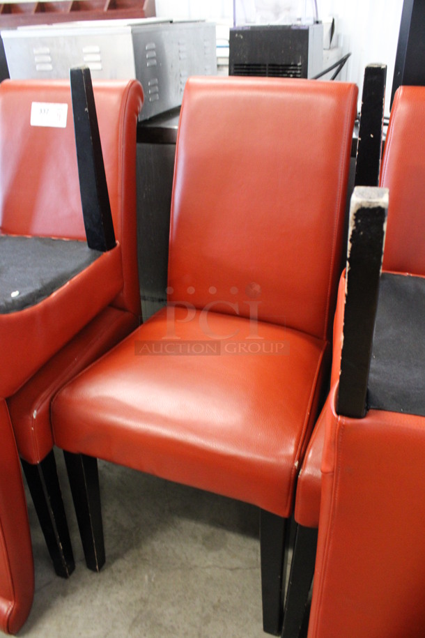 2 Orange Dining Chairs. 19x20x39. 2 Times Your Bid! - Image 2 of 3