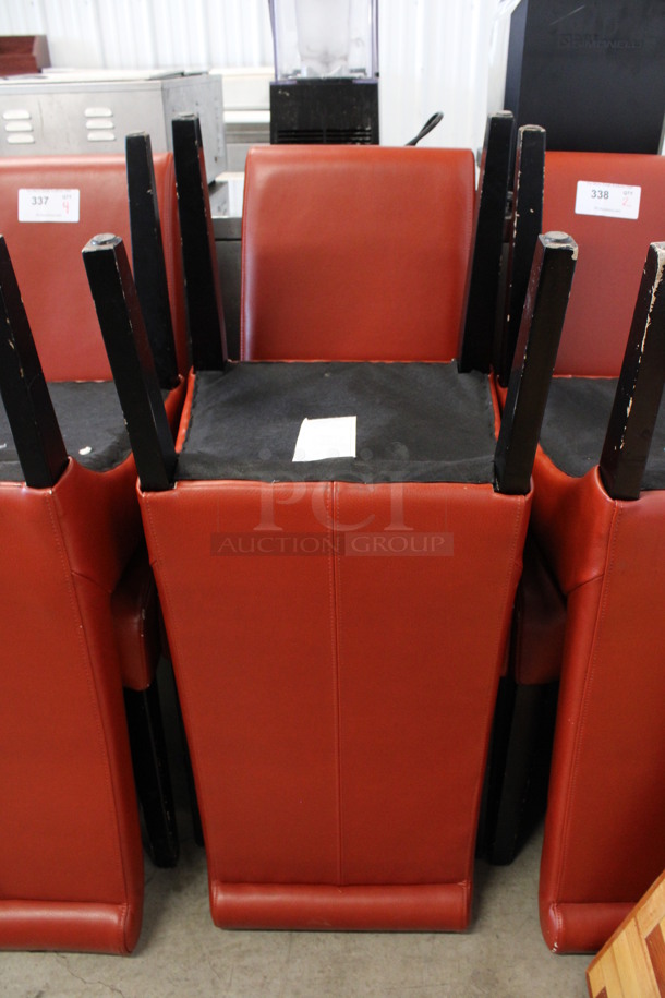 2 Orange Dining Chairs. 19x20x39. 2 Times Your Bid! - Image 3 of 3