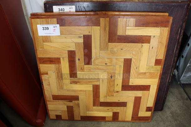 2 Wooden Tabletops. 24.5x24.5x1. 2 Times Your Bid!
