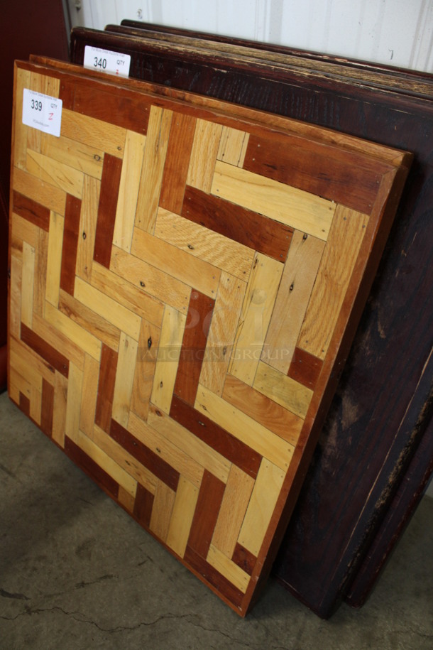2 Wooden Tabletops. 24.5x24.5x1. 2 Times Your Bid! - Image 2 of 3