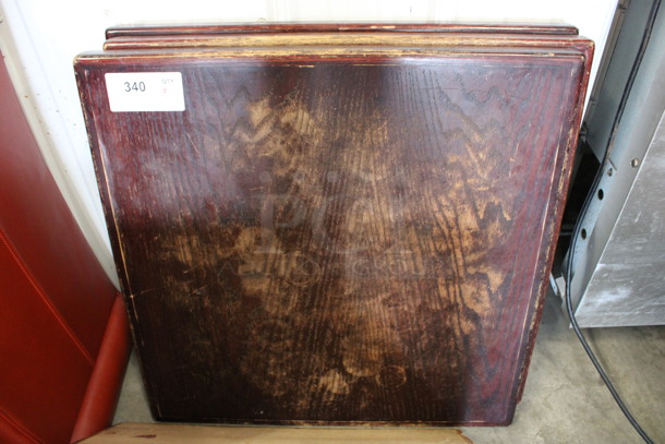 3 Wooden Tabletops. 26x26x1.5. 3 Times Your Bid!