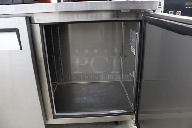 Turbo Air Model JUR-60S-N6 Stainless Steel Commercial 2 Door Undercounter Cooler on Commercial Casters. 115 Volts, 1 Phase. 59.5x24x34. Tested and Working! - Image 4 of 6