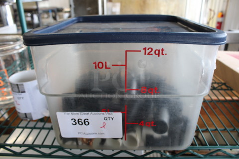 ALL ONE MONEY! Lot of Metro Shelving Clips in Poly 12 Quart Bin!