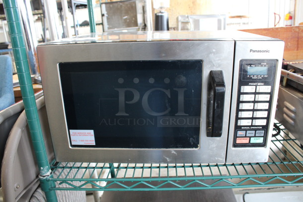 Panasonic Stainless Steel Commercial Countertop Microwave Oven. 20x15x12