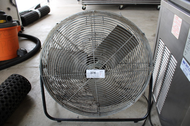 TPI Industrial Metal Fan. 27x10x28. Tested and Powers On But Parts Do Not Move