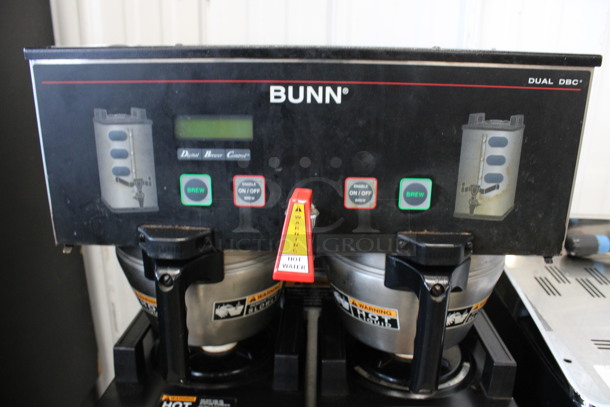 2016 Bunn Model DUAL SH DBC Stainless Steel Commercial Countertop Dual Coffee Machine w/ 2 Stainless Steel Brew Baskets and 2 Bunn Model SH SERVER Satellite Servers. 120/208-240 Volts, 1 Phase. 18x24x36. Tested and Working! - Image 4 of 7