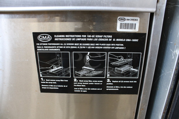 CMA Model 180UC ENERGY STAR Stainless Steel Commercial Undercounter Dishwasher. 250 Volts. 24x25x33.5 - Image 4 of 7