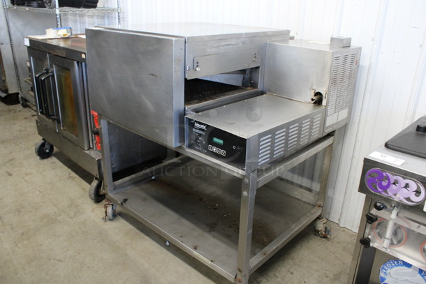Lincoln Impinger Stainless Steel Commercial Electric Powered Single Deck Conveyor Pizza Oven on Commercial Casters. Does Not Have Conveyor. 480 Volts, 3 Phase. 57x37x44 - Image 2 of 7