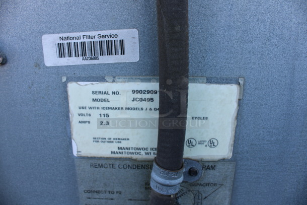 2011 Manitowoc Model IY0694N-261 Stainless Steel Commercial Ice Machine Head w/ Manitowoc Model JC0495 Remote Fan. 208-230 Volts, 1 Phase. 30x25x21.5 - Image 11 of 11