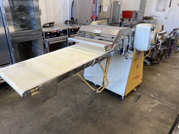 Rondo Seewer Model SSO 68 C Stainless Steel Commercial Floor Style Reversible Dough Sheeter w/ Cutting Station. 220 Volts, 3 Phase. Folded: 76x48x91. Open: 123x48x48 - Image 9 of 12
