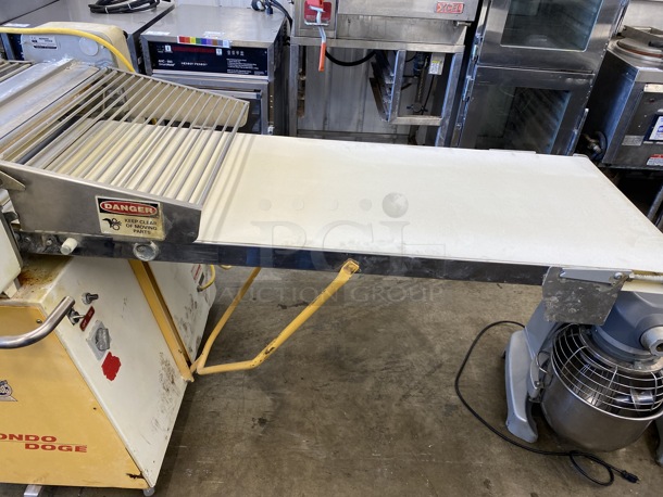 Rondo Seewer Model SSO 68 C Stainless Steel Commercial Floor Style Reversible Dough Sheeter w/ Cutting Station. 220 Volts, 3 Phase. Folded: 76x48x91. Open: 123x48x48 - Image 11 of 12