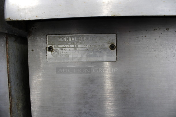 General Electric Model CK40 Stainless Steel Commercial Floor Style Electric Powered Deep Fat Fryer w/ 2 Metal Fry Baskets. 480 Volts, 1/3 Phase. 20x28x41 - Image 6 of 6