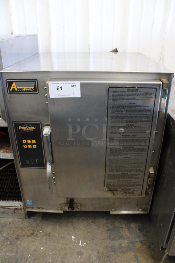AccuTemp Evolution Stainless Steel Commercial Electric Powered Steam Cabinet. 208-240 Volts, 1 Phase. 23.5x25x30