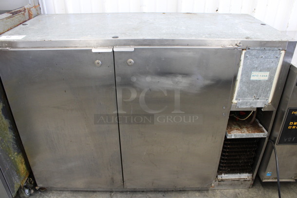 Beverage Air Model BB48 Stainless Steel Commercial 2 Door Undercounter Cooler. 115 Volts, 1 Phase. 48x23x34.5. Tested and Powers On But Temps at 43 Degrees