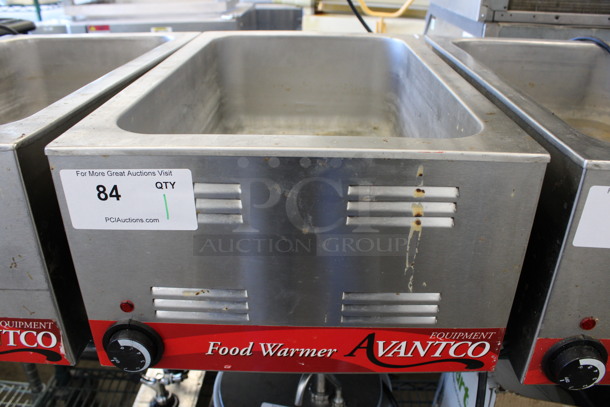 Avantco Model 177W50 Stainless Steel Commercial Countertop Food Warmer. 120 Volts, 1 Phase. 14.5x22.5x9. Tested and Working!