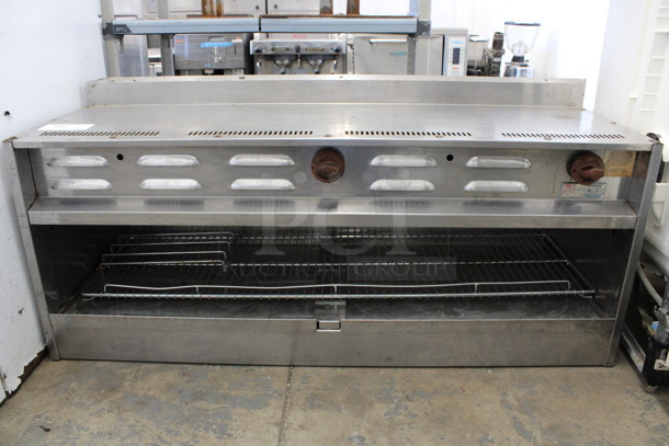 Wolf Stainless Steel Commercial Natural Gas Powered Cheese Melter. 48x21x27