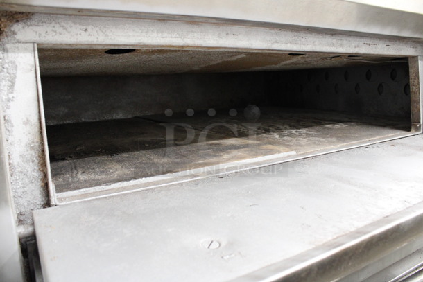2 Bari Model MS54 Stainless Steel Commercial Natural Gas Powered Single Deck Pizza Ovens on Metal Legs. 80,000 BTU. 72x43.5x69. 2 Times Your Bid! - Image 4 of 10
