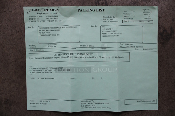 BRAND NEW IN BOX! Henny Penny Stainless Steel Holding Cabinet Panel. 61x4x32 - Image 4 of 5