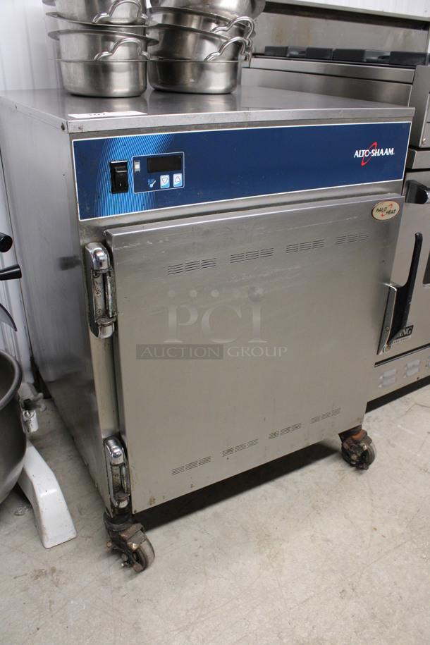 Alto Shaam Halo Heat Stainless Steel Commercial Pass Through Heated Holding Cabinet on Commercial Casters. 115 Volts, 1 Phase. 25.5x30x34. Tested and Working! - Image 3 of 6