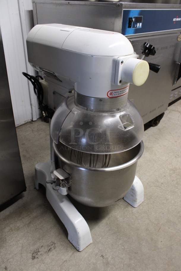 2019 Model HL-B20M Metal Commercial 20 Quart Planetary Mixer w/ Stainless Steel Mixing Bowl, Whisk Attachment and Clear Bowl Guard. 110 Volts, 1 Phase. 16x21x31. Cannot Test - Unit Trips Breaker - Image 5 of 6