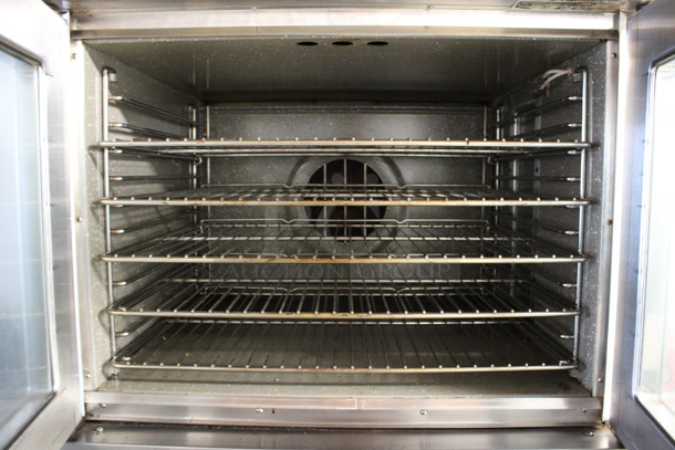 2 Blodgett Mark V Stainless Steel Commercial Electric Powered Full Size Convection Ovens w/ View Through Doors, Metal Oven Racks and Thermostatic Controls. 208-220 Volts. 38x37x65. 2 Times Your Bid! - Image 5 of 9
